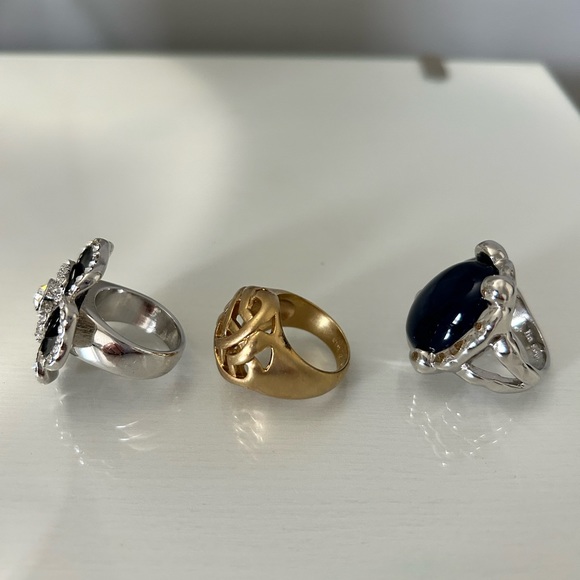 Lot of Lia Sophia Statement Rings Size 8 - Picture 3 of 4